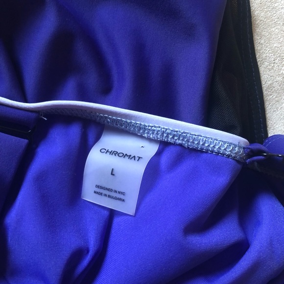 Chromat Delta Duotone Swimsuit Purple w/ Mesh - Picture 9 of 14